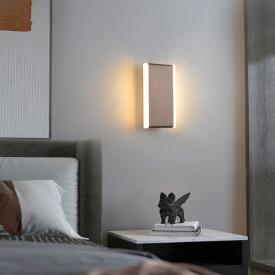 Dekorasi Nordik Lampu Dinding Gaya Minimalis Interior Aluminium persegi panjang