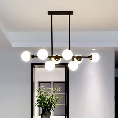 Nordic Creative Simple Guest Restoran Ruang Makan Bar Lamp Magic Beans Besar Putih Kaca Bola Pendant Lamp