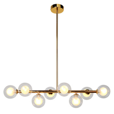 Double lampshade Nordic molekul lampu sihir kacang kaca ruang tamu lentera kepribadian ruang makan kreatif postmodern sederhana lampu kamar tidur mewah lampu