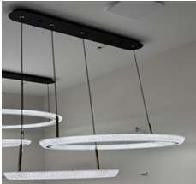 Kamar tamu minimalis Lampu Lampu Mewah Suasana Dining Kamar Tidur Lampu Utama Tiga Ring Kombinasi Lampu sederhana modern