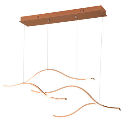 Modern Minimalis Kreatif Linear Long Strip Dining Room Chandelier Untuk Restoran