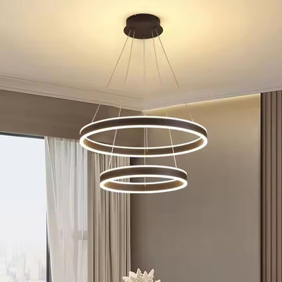 Rumah Ruang tamu Ruang makan Chandelier Ring Aluminium Modern LED Dekoratif Langit-langit Lampu Pendant