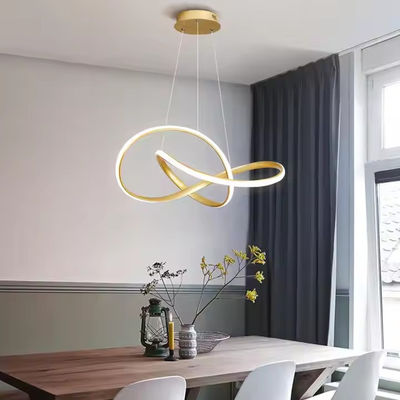 Pencahayaan retro kamar mewah kamar tidur lampu gantung aluminium dekorasi rumah bahan akrilik lampu langit-langit LED