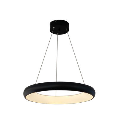 Modern Lampu LED Akrilik Bulat Putih Hitam untuk Teknik Hotel Cahaya Langit-langit Tergantung Cerah