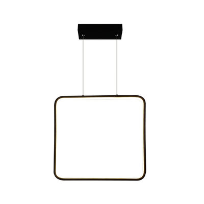 Modern Minimalis persegi Chandelier Frame LED Aluminium Pendant Lampu