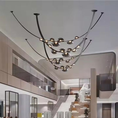 Lampu Pendant Kulit Postmodern Untuk Lobby Hotel Dan Dekorasi Villa AC 85-265V Input Voltage 4 KG Berat Produk