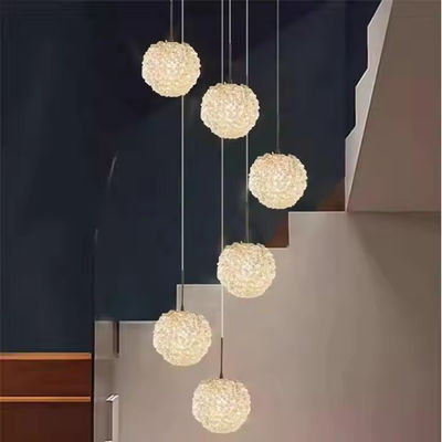 Modern Crystal Lychee Lamp Luxury Villa Duplex Lampu Tangga Untuk Mengangkat ruang tamu Dan kamar tidur