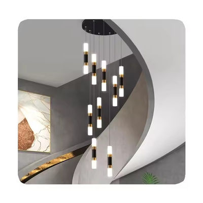 Tangga ruang tamu dalam ruangan Lampu lampu acrylic LED dengan lampu lampu acrylic aluminium yang dapat dimmable