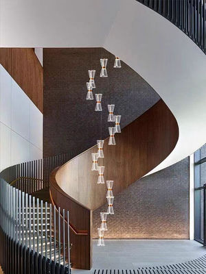 Modern Duplex Tangga Chandelier Untuk Custom LOFT Apartemen Dan Hotel Lobby Pencahayaan