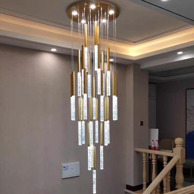 Hotel Koridor Tangga Crystal Stick Pendant Light Balkon Koridor Lampu Gantung