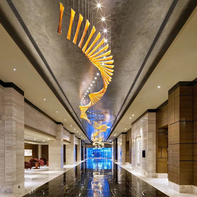 LED Hollow Glass Chandelier Untuk Hotel Villa Market Club Loft Dan Tangga