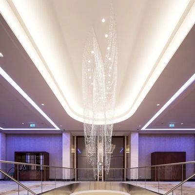 Crystal Luxury Duplex Villa Tangga Lampu Lampu Mewah Ruang Tamu Lampu Khusus Rumah Tangga