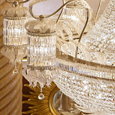 Proyek Hotel Besar Khusus Kerajaan Emas Prancis Crystal Chandelier