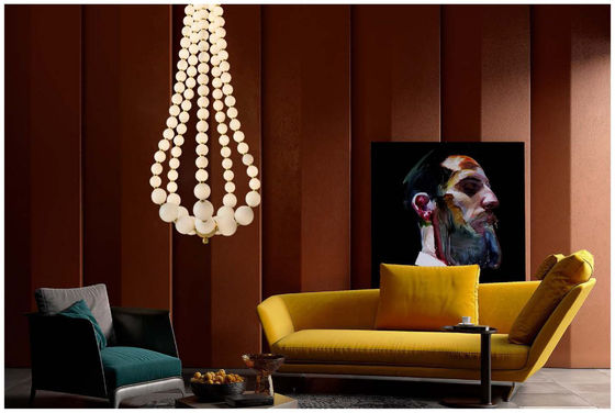 Restoran Kamar Teh Lampu Langit-langit Gaya Modern Sederhana Acrylic Glass Ball Chandelier