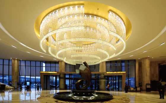 Lampu Gantung Langit-Langit Dalam Ruangan Ruang Tamu Ruang Makan Modern Mewah Perunggu Stainless Steel Batang Kaca Lampu Gantung Led