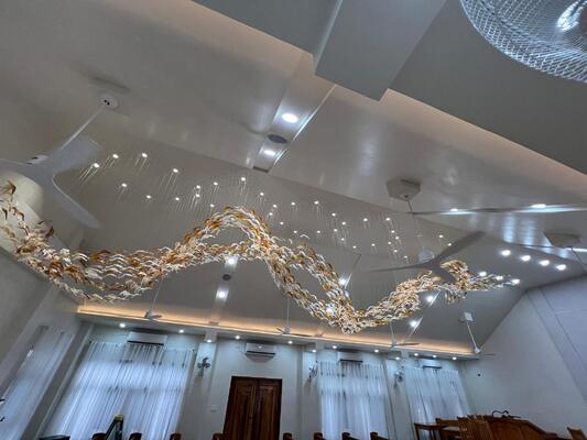 Modern Chandeliers Rumah Ruang Makan Chandeliers Gaya kontemporer