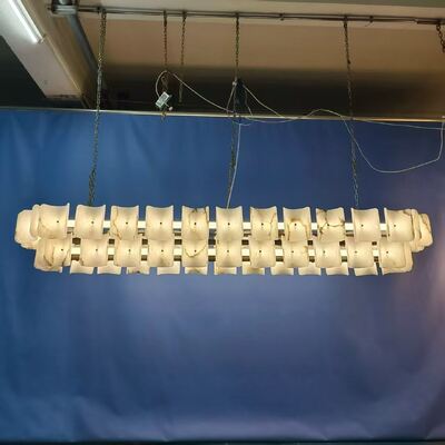 Cahaya Tinggi Hotel Rumah Villa Lampu Gantung LED Alabaster Gantung Cahaya Gaya Minimalis Modern Lampu Lilin Marmer