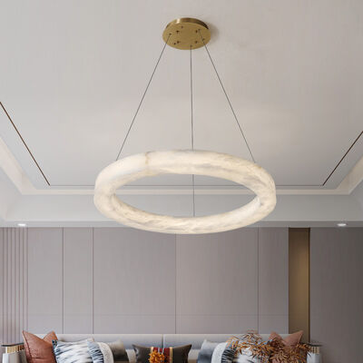 Kitchen Island Marmer Pendant Light Modern Alabaster Kuningan Lampu