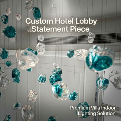 Grosir Tetesan Air Lampu Gantung Kristal Liontin Lampu MOQ 30-50pcs Pesanan Fleksibel Hotel Villa Pasokan Komersial